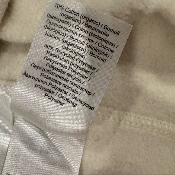 Ganni Isoli Oversized Crewneck Sweatshirt Cream White Size Small Medium Like New - Picture 7 of 13